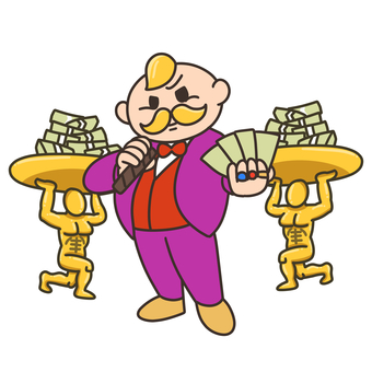 お金持ち社長 社長,男性,スーツ,経営者,人物のイラスト素材