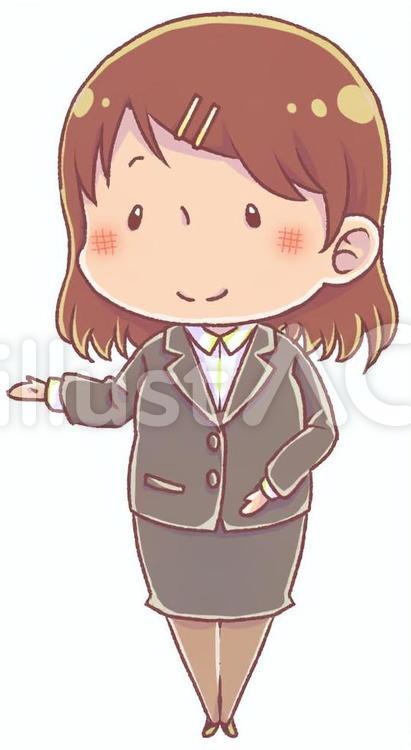 会社員（女性） ol,女性,スーツのイラスト素材