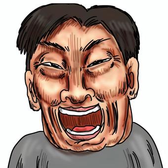 パワハラやカスハラしそうな高慢なおっさん カスハラ,パワハラ,高慢,恫喝,叫ぶ,怒鳴る,高圧的,いじわる,悪人,キレるのイラスト素材