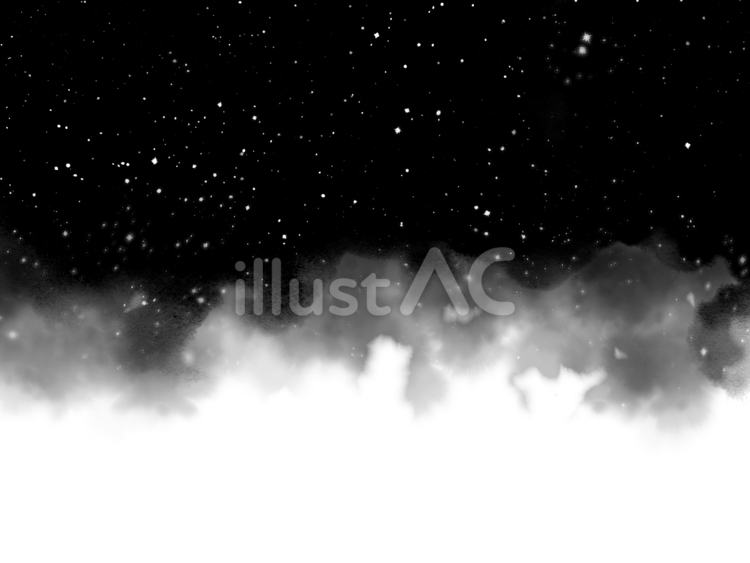 黒の滲みと星々 宇宙,空,無重力のイラスト素材