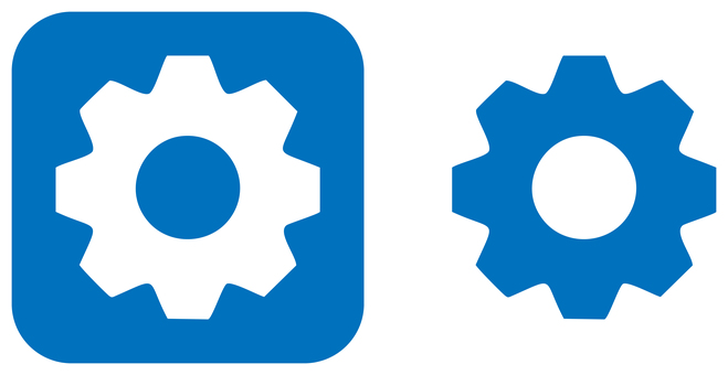 設定、歯車のアイコンセット 青 設定,歯車,アイコン,セッティング,ホームページ,機能,メンテナンス,カスタマイズ,管理,調整のイラスト素材