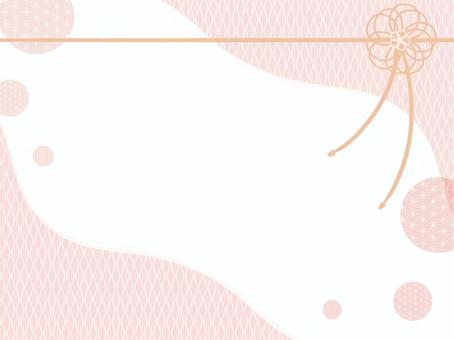 水引きと和柄のフレーム