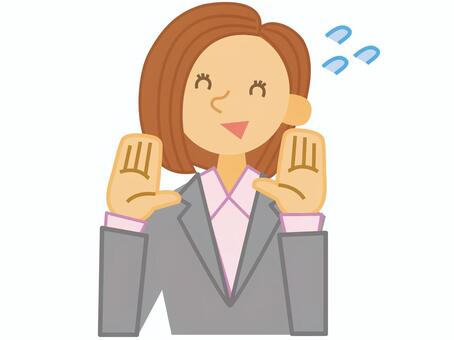 Illustration, business, female, turn down, JPG and PNG