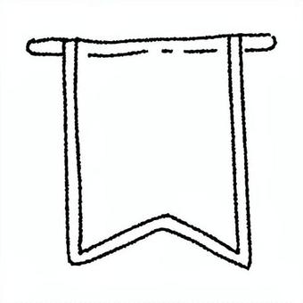 手描きの旗のフレーム8 フレーム,旗,フラッグ,枠,飾り枠,アイコン,見出し,タイトル,装飾,アイキャッチのイラスト素材