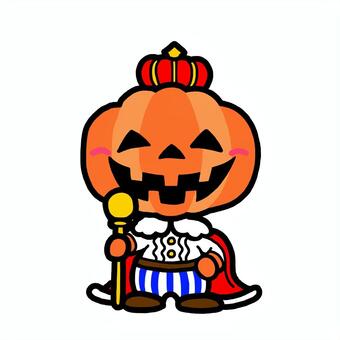 ジャックオランタン(王様) ハロウィン,ジャックオランタン,王様,カボチャ,コスプレのイラスト素材