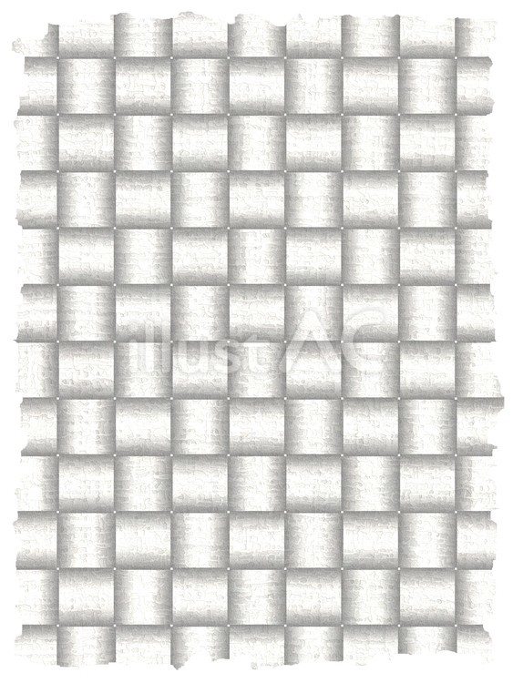 端がギザギザの粗い織り目  布地,正方形,編むのイラスト素材