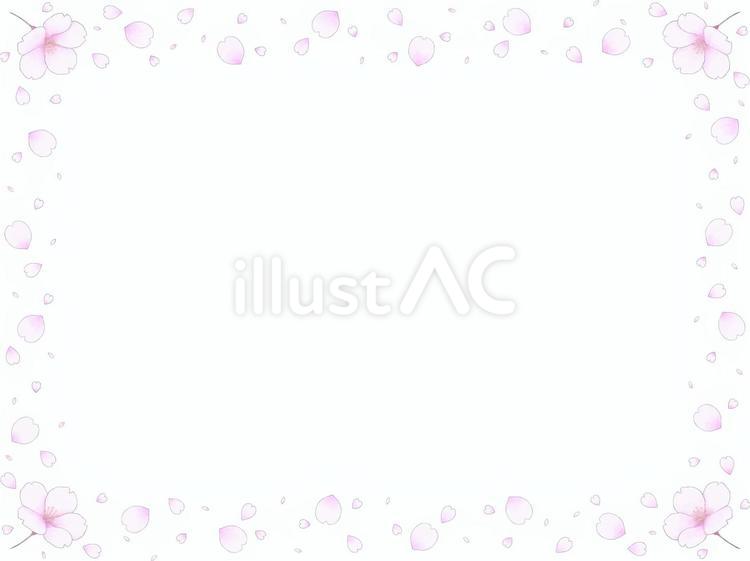 桜のフレーム フレーム,枠,桜のイラスト素材