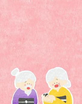 一寸法師と老夫婦♪ かわいい,一寸法師,男の子,男,男性,人,おじいさん,おばあさん,老人,老夫婦のイラスト素材