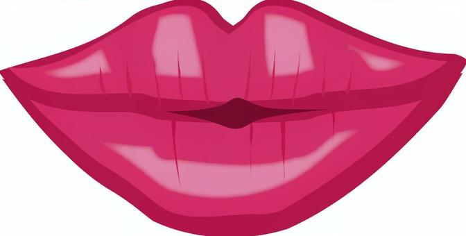 キス　　 キス,口付け,唇,口,セクシー,口紅,ピンク,顔のイラスト素材