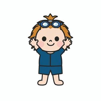 Illustration, rush guard, genderless, genderless swimwear, 