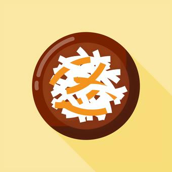 なます、紅白なます、おせち料理 なます,紅白なます,おせち,おせち料理,お節料理,正月料理,正月,お正月,酢の物,お祝い料理のイラスト素材