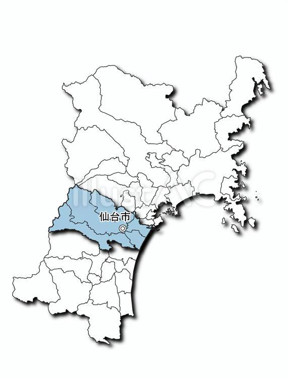 仙台市1 仙台,仙台市,宮城県のイラスト素材