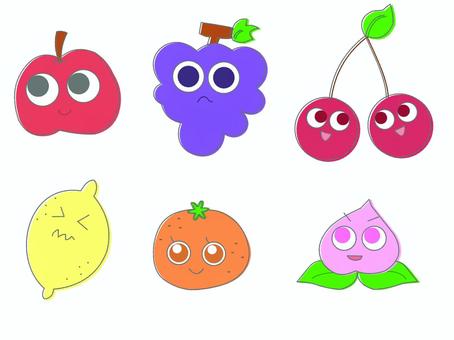 Illustration, fruit, apple, grape, 
