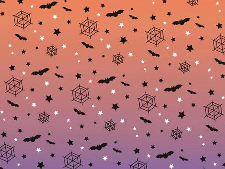 ハロウィン柄グラデーション背景