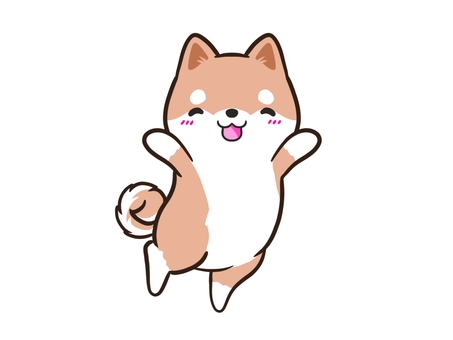 喜ぶ柴犬 犬,柴犬,動物,ペット,赤柴のイラスト素材