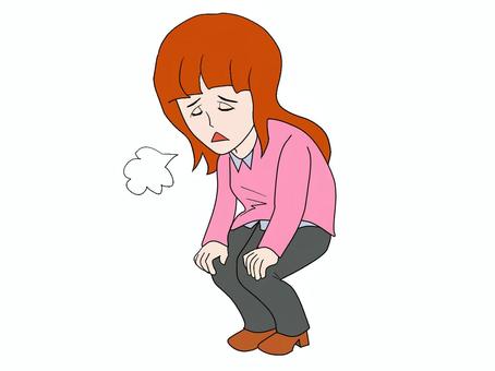 ぐったりした人 疲れた,ぐったり,女性,ため息,全身,疲れる,はあ,落ち込む,ネガティブ,不調のイラスト素材