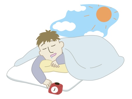 寝坊イラスト 無料イラストなら イラストac