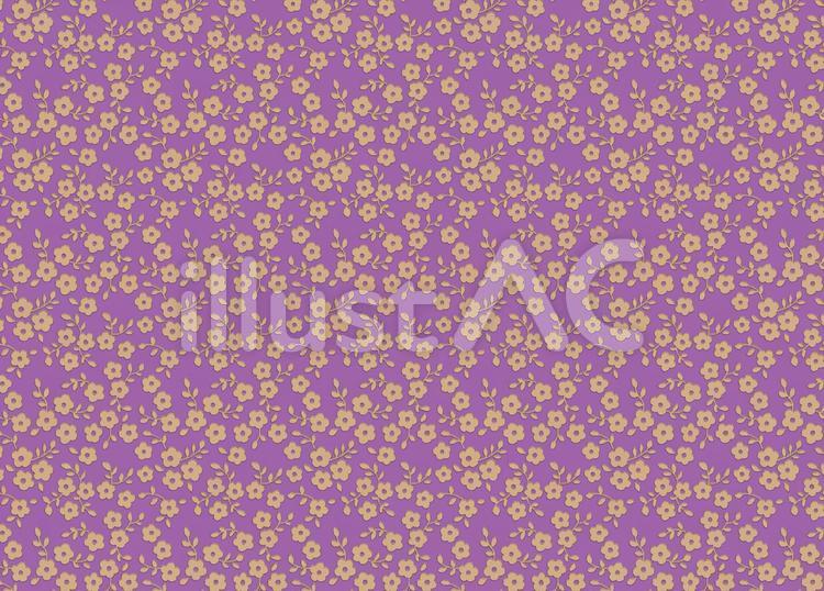 小花柄-紫 花,パターン,柄のイラスト素材