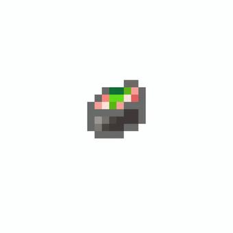 ドット絵のお寿司 ねぎとろ 軍艦 ドット絵,ピクセル,ピクセルアート,お寿司,ネギトロ,かわいい,寿司,軍艦,ネタ,海苔のイラスト素材