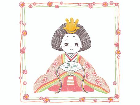 Hina dolls (female dolls), hina matsuri, peach's festival, march, JPG and PNG