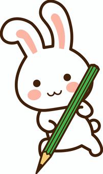 うさぎ・鉛筆