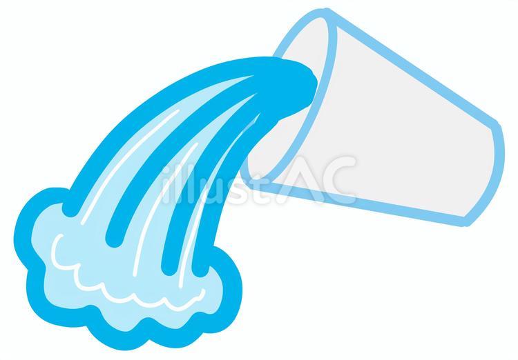 コップの水をこぼす コップ,こぼす,水のイラスト素材