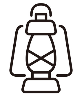 アウトドアキャンプランタン線画アイコン2 ランタン,キャンプ,アウトドア,線画,アイコン,照明,ランプ,灯り,光源,飾りのイラスト素材