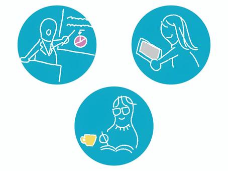 Illustration, presentation, tablet, learning, 