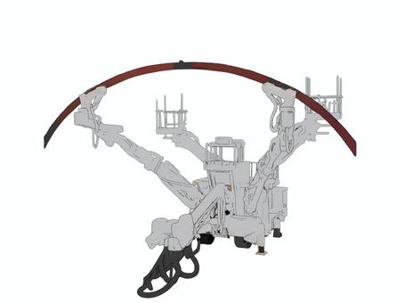 Illustration, steel, support, construction machine, 
