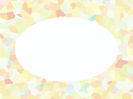 カラフルな幾何学模様の楕円フレーム115 フレーム,飾り枠,枠,囲み,楕円,楕円形,カラフル,モザイク,背景,幾何学模様のイラスト素材