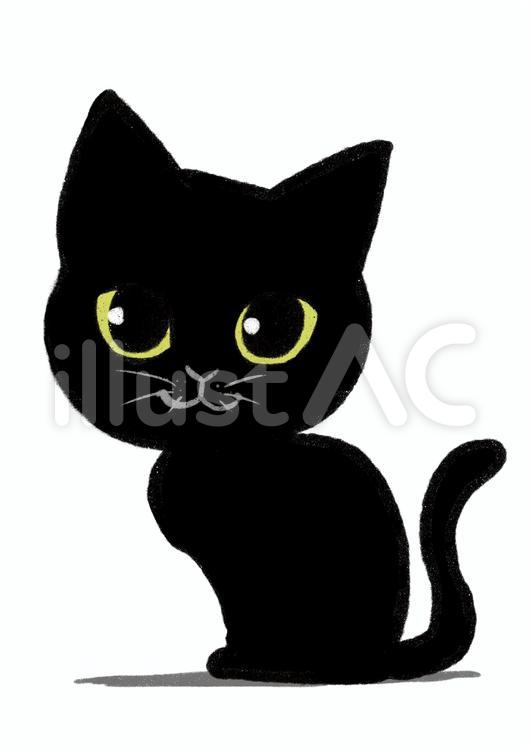 黒猫 黒猫,猫,ペットのイラスト素材