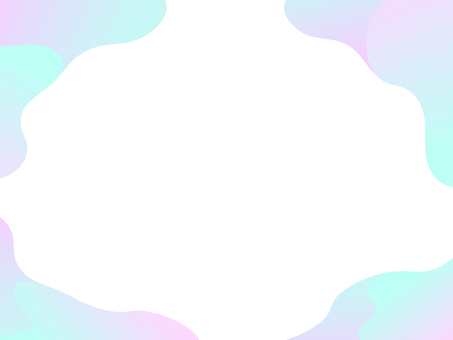 曲線フレーム02_青緑 背景,壁紙,背景素材,枠,フレーム,カード,ポストカード,模様,装飾,飾りのイラスト素材