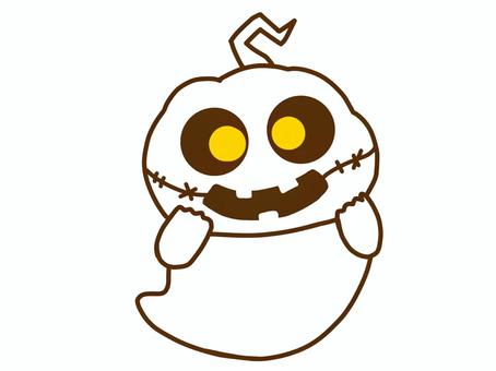 ハロウィン用の塗り絵2/5 秋,ハロウィン,10月,塗り絵,オバケ,素材,線画,カボチャ,可愛い,挿絵のイラスト素材