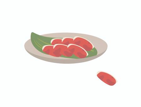 生の鴨肉 鴨肉,食べ物,生,皿,精肉,食肉のイラスト素材