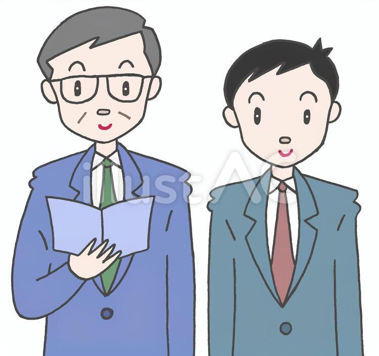 部下の指導.2 ビジネスマン,ビジネス,新入社員のイラスト素材