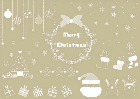 Illustration, christmas, set, winter, 