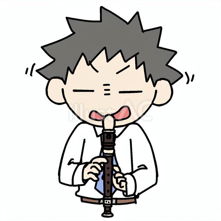 リコーダーを吹く怪しい男性 男性,リコーダー,吹くのイラスト素材