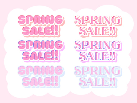 セール文字‗SPRING SALE_2 セール,スプリングセール,春,チラシ,pop,広告,バーゲン,飾り文字,装飾文字,文字のイラスト素材