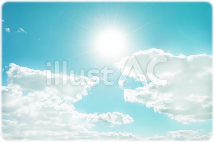 空と太陽イラスト No 無料イラストなら イラストac