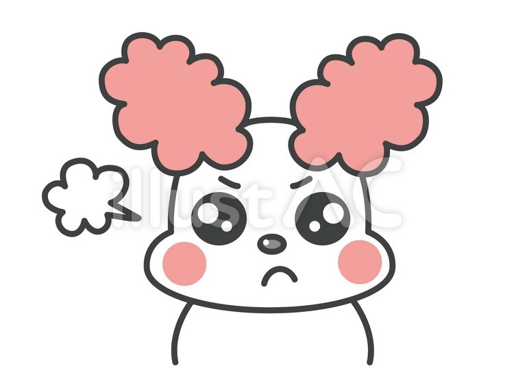 犬・怒る 犬,怒る,ピンクのイラスト素材