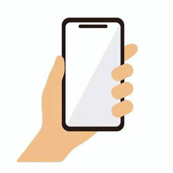 スマホを持つ手のアイコン スマホ,手,アイコン,シンプル,デバイス,モバイルのイラスト素材