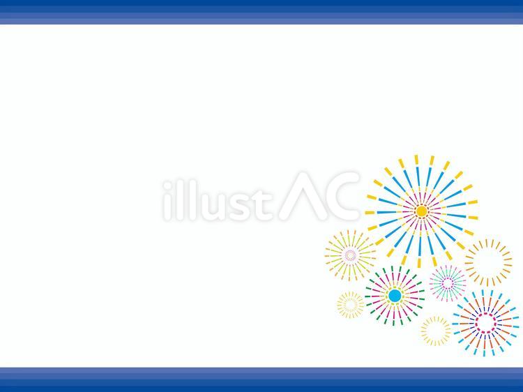 花火のフレーム 花火,キラキラ,暑中見舞いのイラスト素材