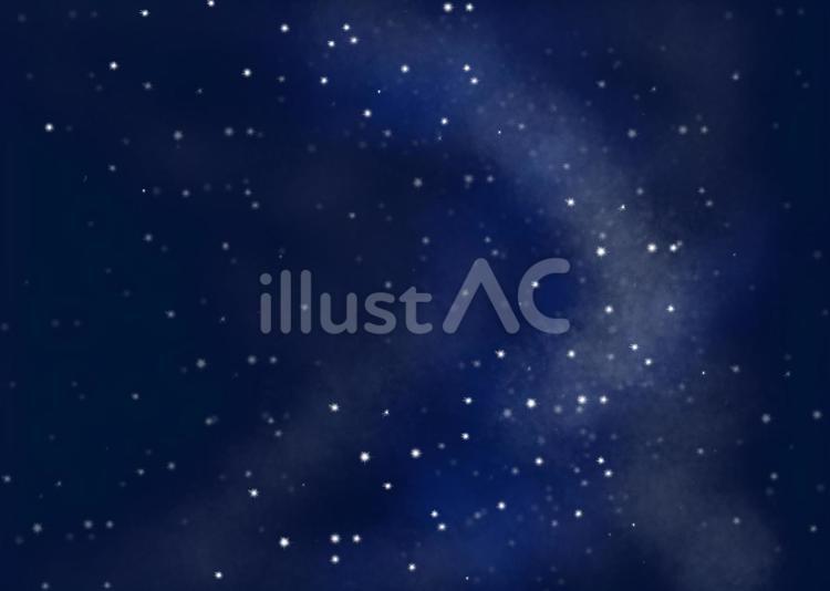 手描きの夜空の背景 手描き,夜空,星のイラスト素材