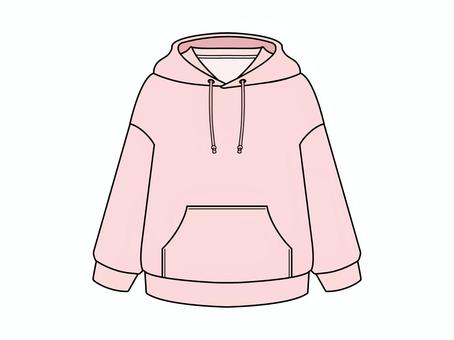 パーカー（ピンク） パーカー,フード,洋服,衣類,ファッション,カジュアル,ピンクのイラスト素材