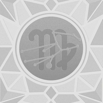 シームレスなモザイク乙女座　ｐ エンボス おとめ座,乙女座,星占い,ホロスコープ,占星術,12星座,宇宙,天体,天文,ギリシャ神話のイラスト素材