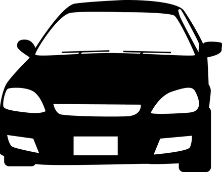 Illustration, ordinary car, sedan, front, 