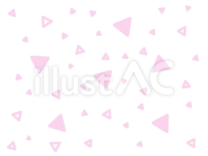 ピンク色の三角を散りばめた壁紙