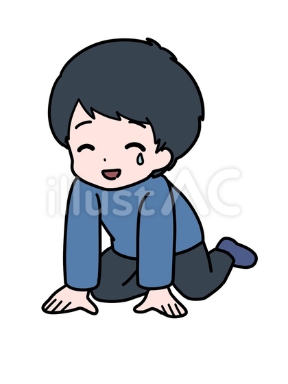 泣きやむ男の子