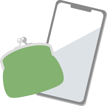 財布とスマホ スマートフォン,携帯電話,スマホ,電子機器,通信機器,通信,電話,ケータイ,メール,携帯のイラスト素材