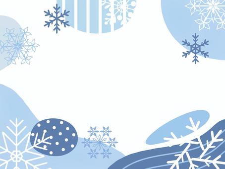 Pop frame of snowflakes, blue or light blue, snow, blue, light blue, JPG, PNG and AI